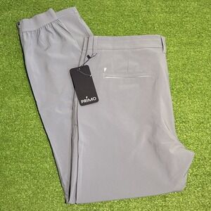 NWT Men's Primo Jogger Golf Pants Light Gray Stretch Performance Sz 38 Tall